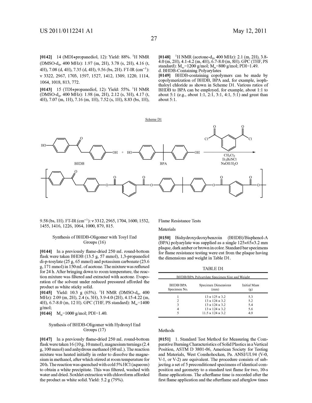 DEOXYBENZOIN-DERIVED ANTI-FLAMMABLE POLYMERS - diagram, schematic, and image 34