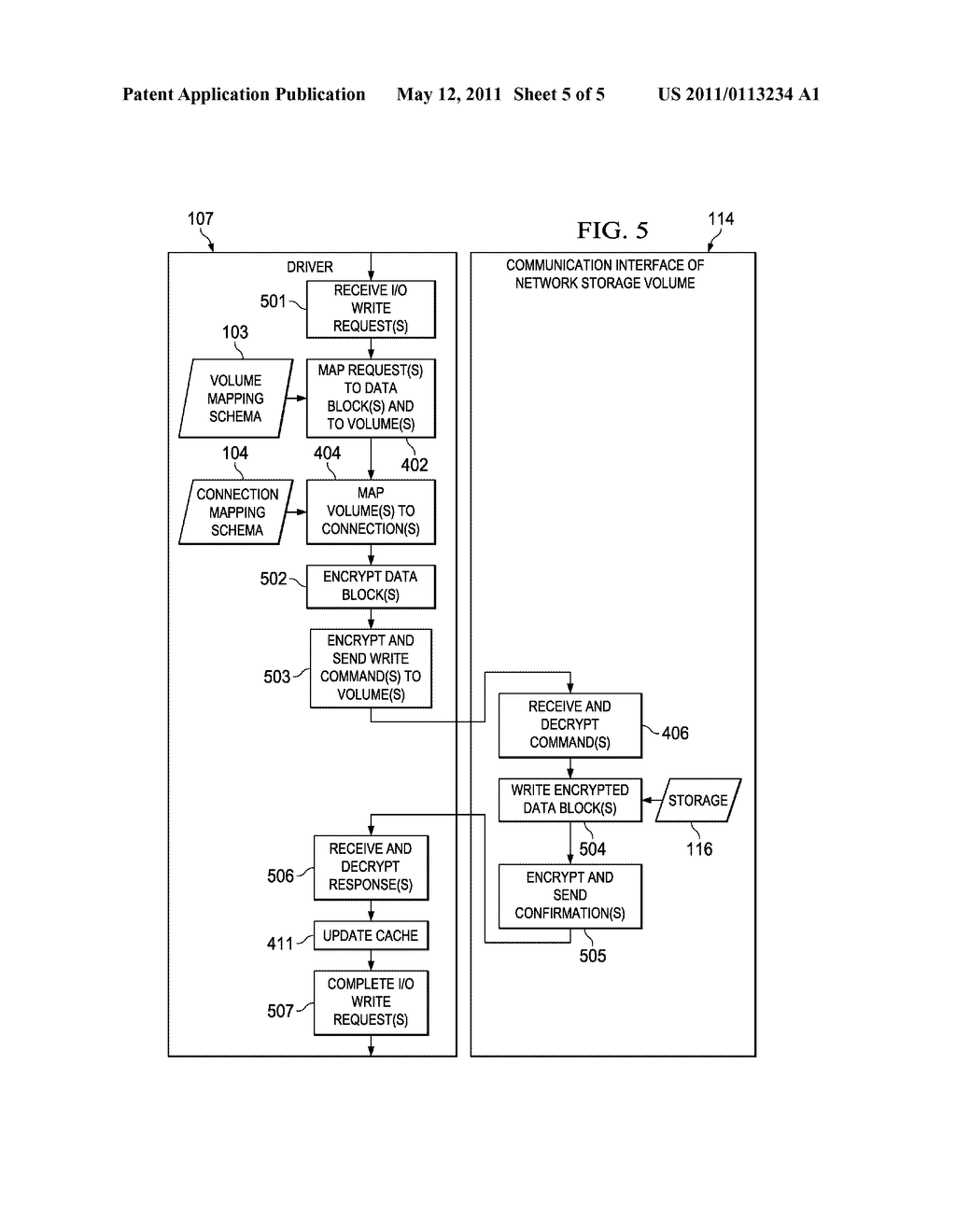 User Device, Computer Program Product and Computer System for Secure Network Storage - diagram, schematic, and image 06