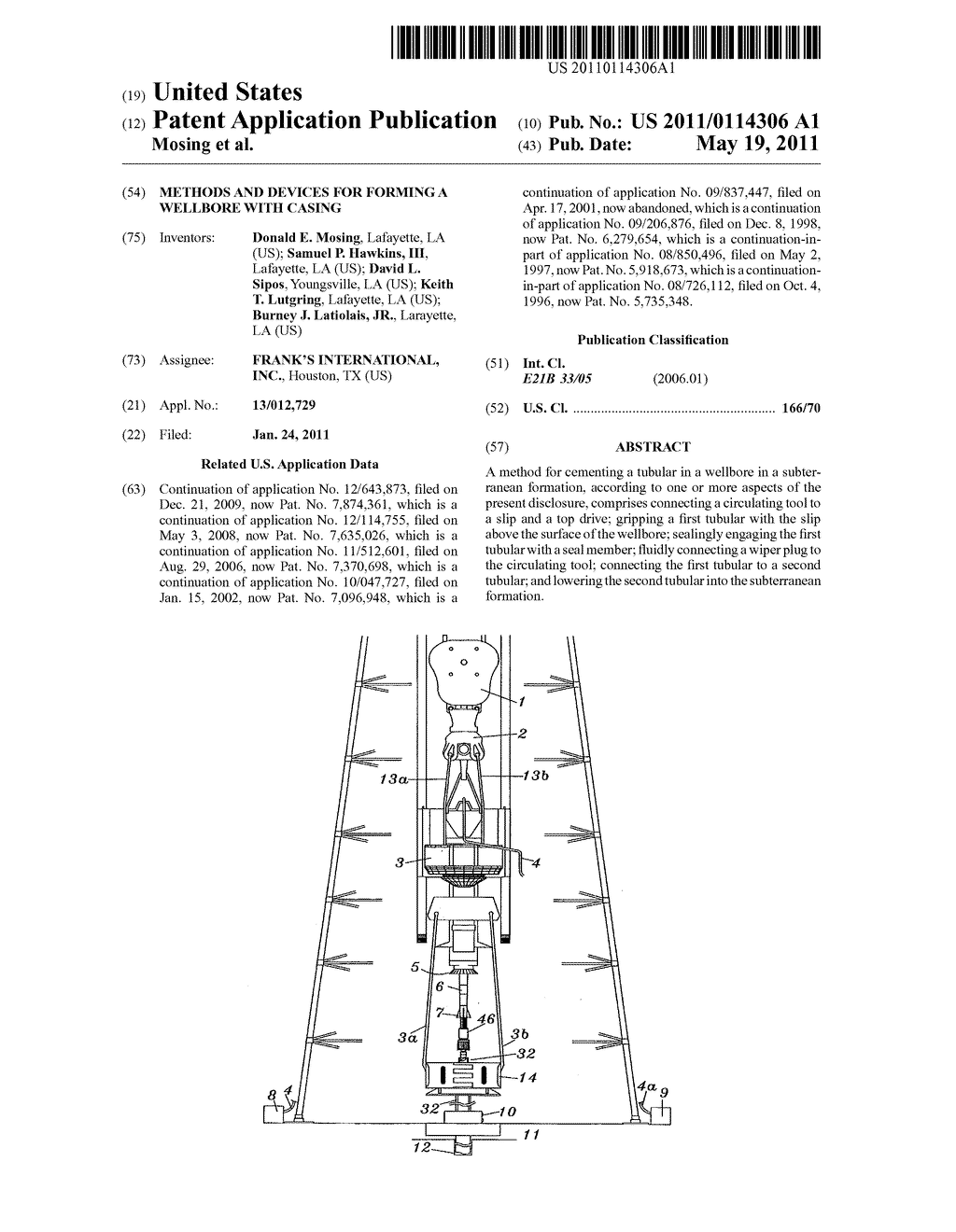 Methods and Devices for Forming a Wellbore with Casing - diagram, schematic, and image 01