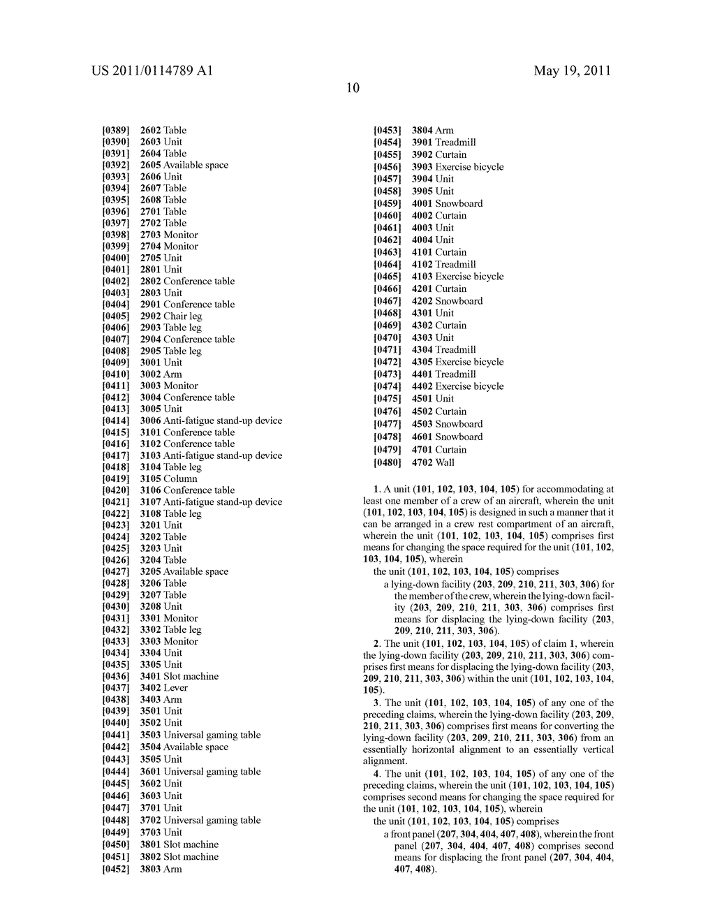 UNIT FOR ACCOMMODATION OF MEMBERS OF AN AIRCRAFT CREW - diagram, schematic, and image 38