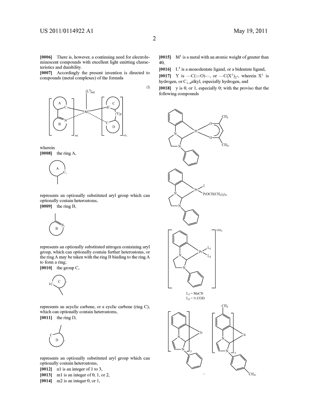 Electroluminescent Metal Complexes with Nucleophilic Carbene Ligands - diagram, schematic, and image 03