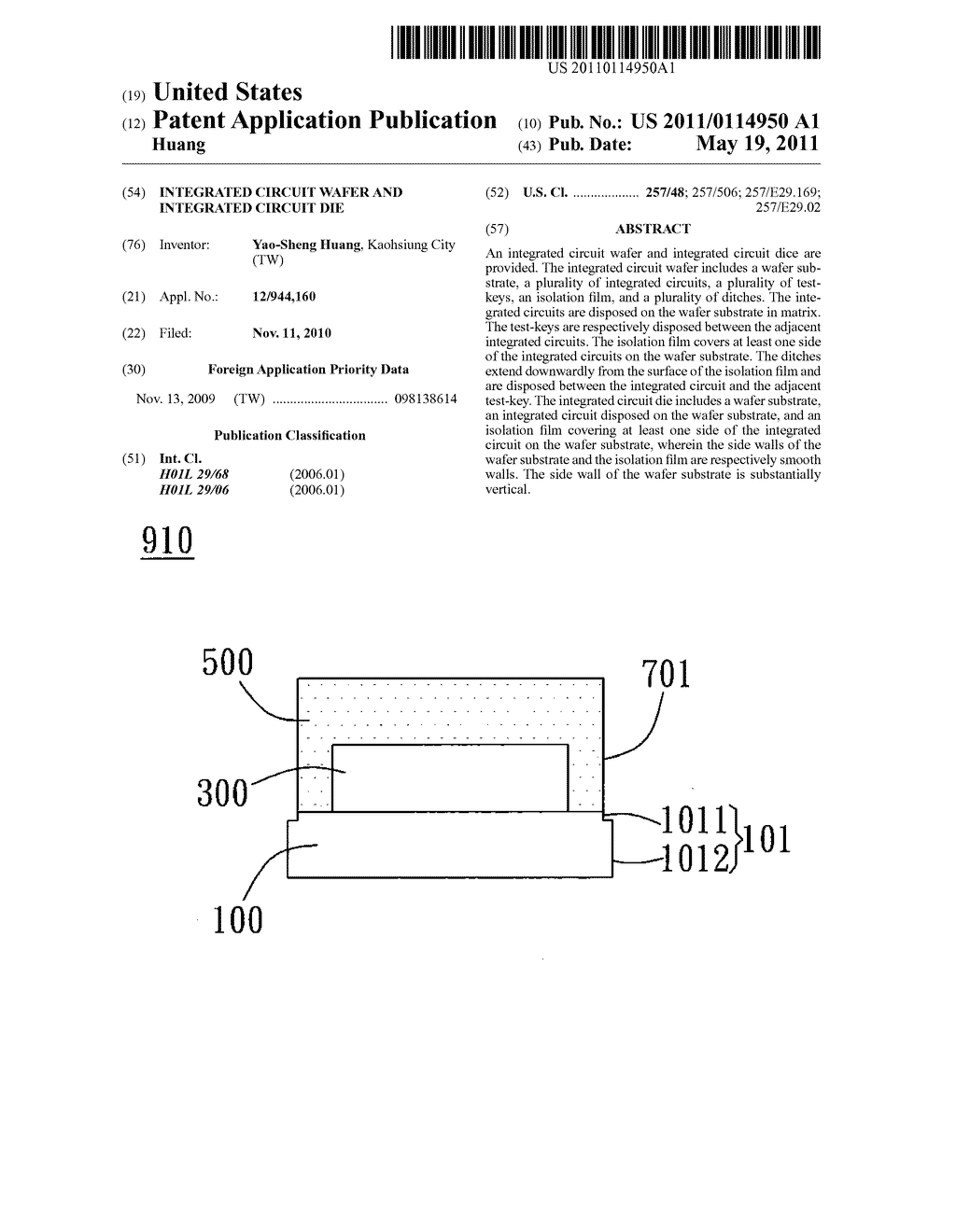 Integrated Circuit Wafer and Integrated Circuit Die - diagram, schematic, and image 01