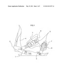 DEVICE FOR BRAKING A BOARD FOR GLIDING diagram and image