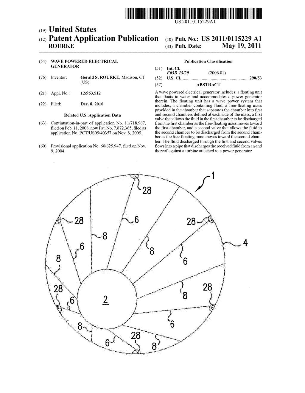 WAVE POWERED ELECTRICAL GENERATOR - diagram, schematic, and image 01