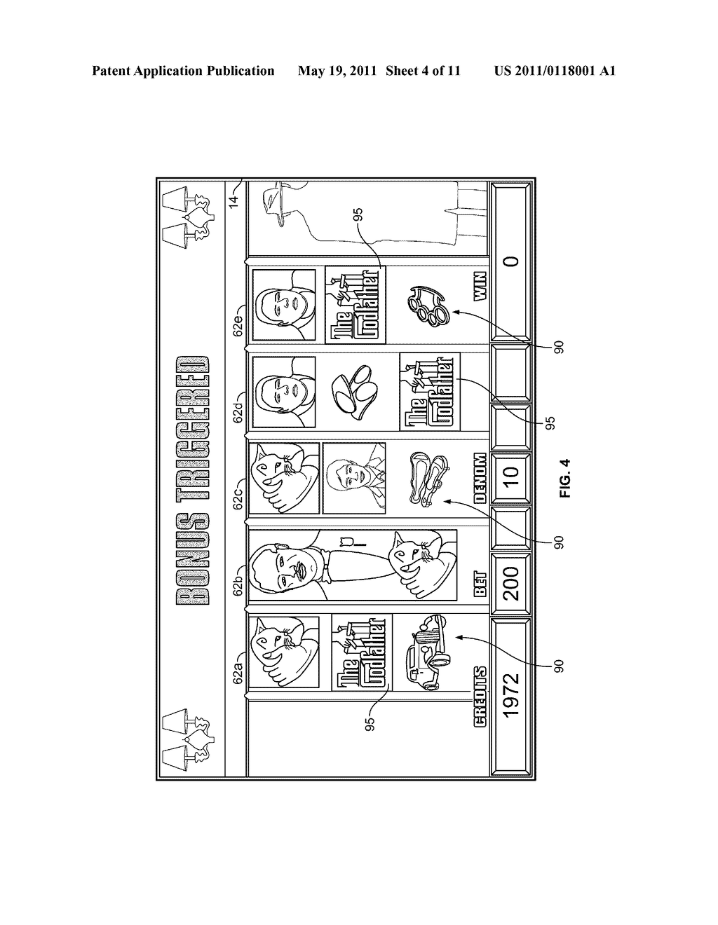 Wagering Game Having a Free-Play Bonus With a Variable Free-Play Retriggering Condition - diagram, schematic, and image 05