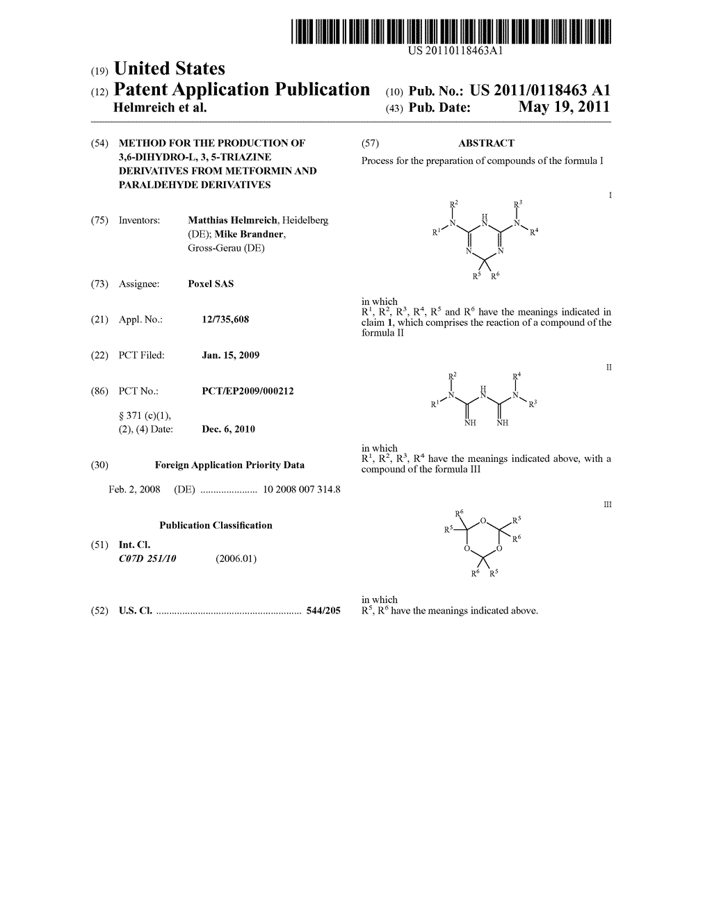 METHOD FOR THE PRODUCTION OF 3,6-DIHYDRO-L, 3, 5-TRIAZINE DERIVATIVES FROM METFORMIN AND PARALDEHYDE DERIVATIVES - diagram, schematic, and image 01
