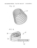 DEVICES FOR INTRODUCTION INTO A BODY VIA A SUBSTANTIALLY STRAIGHT CONDUIT TO FOR A PREDEFINED CURVED CONFIGURATION, AND METHODS EMPLOYING SUCH DEVICES diagram and image