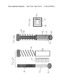 DEVICES FOR INTRODUCTION INTO A BODY VIA A SUBSTANTIALLY STRAIGHT CONDUIT TO FOR A PREDEFINED CURVED CONFIGURATION, AND METHODS EMPLOYING SUCH DEVICES diagram and image