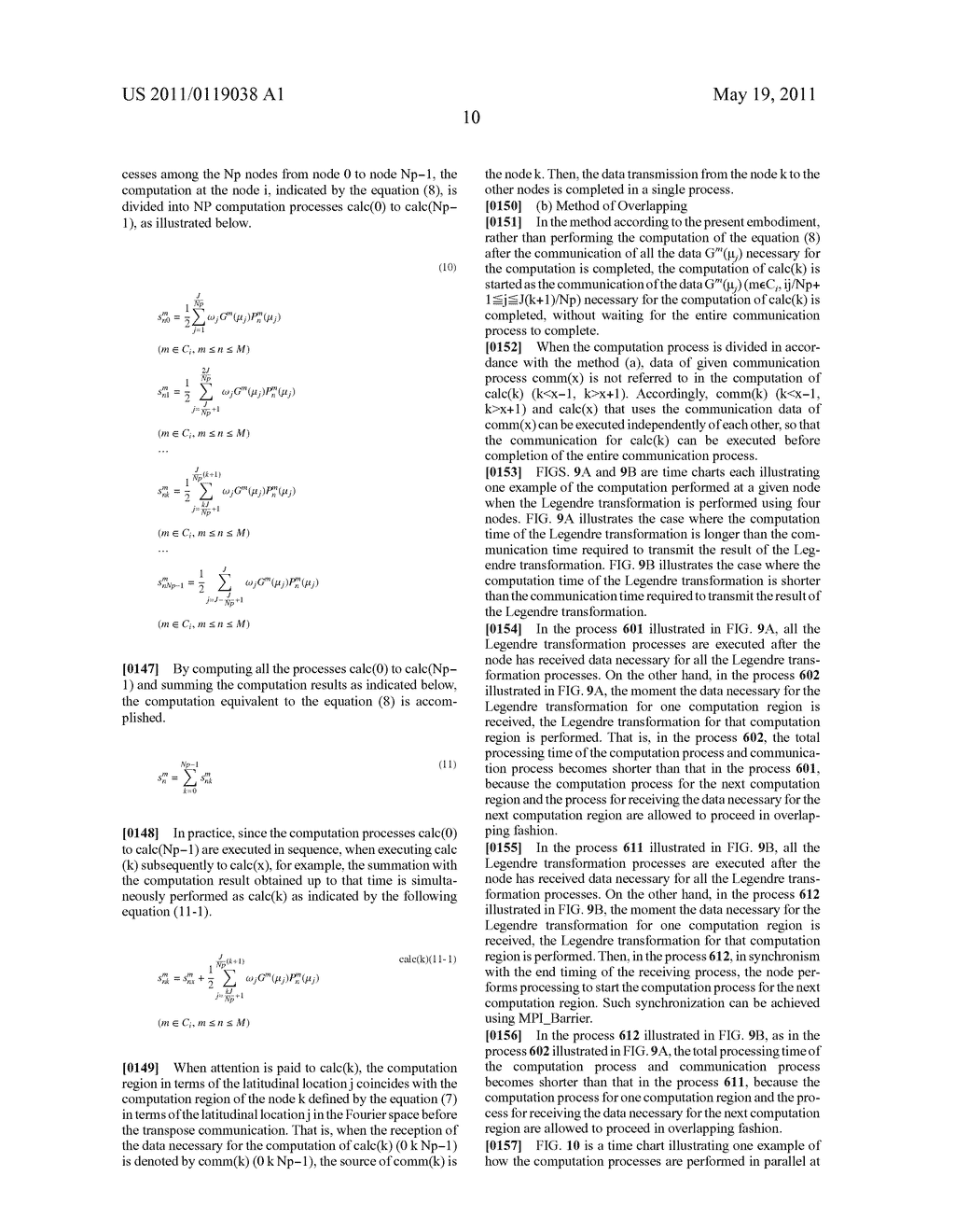 PARALLEL COMPUTING SYSTEM THAT PERFORMS SPHERICAL HARMONIC TRANSFORMS, AND CONTROL METHOD AND CONTROL PROGRAM FOR PARALLEL COMPUTING SYSTEM - diagram, schematic, and image 25