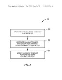 SYSTEM AND METHOD FOR MANAGING REDACTED ELECTRONIC DOCUMENTS USING CALLBACK TRIGGERS diagram and image