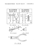 Eyeglasses holder clip diagram and image