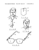 Eyeglasses holder clip diagram and image