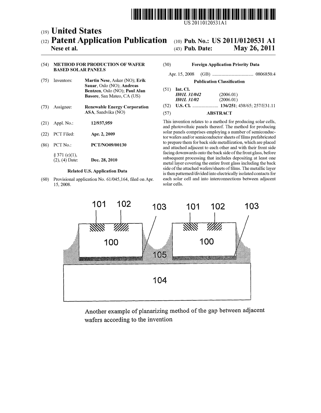 METHOD FOR PRODUCTION OF WAFER BASED SOLAR PANELS - diagram, schematic, and image 01