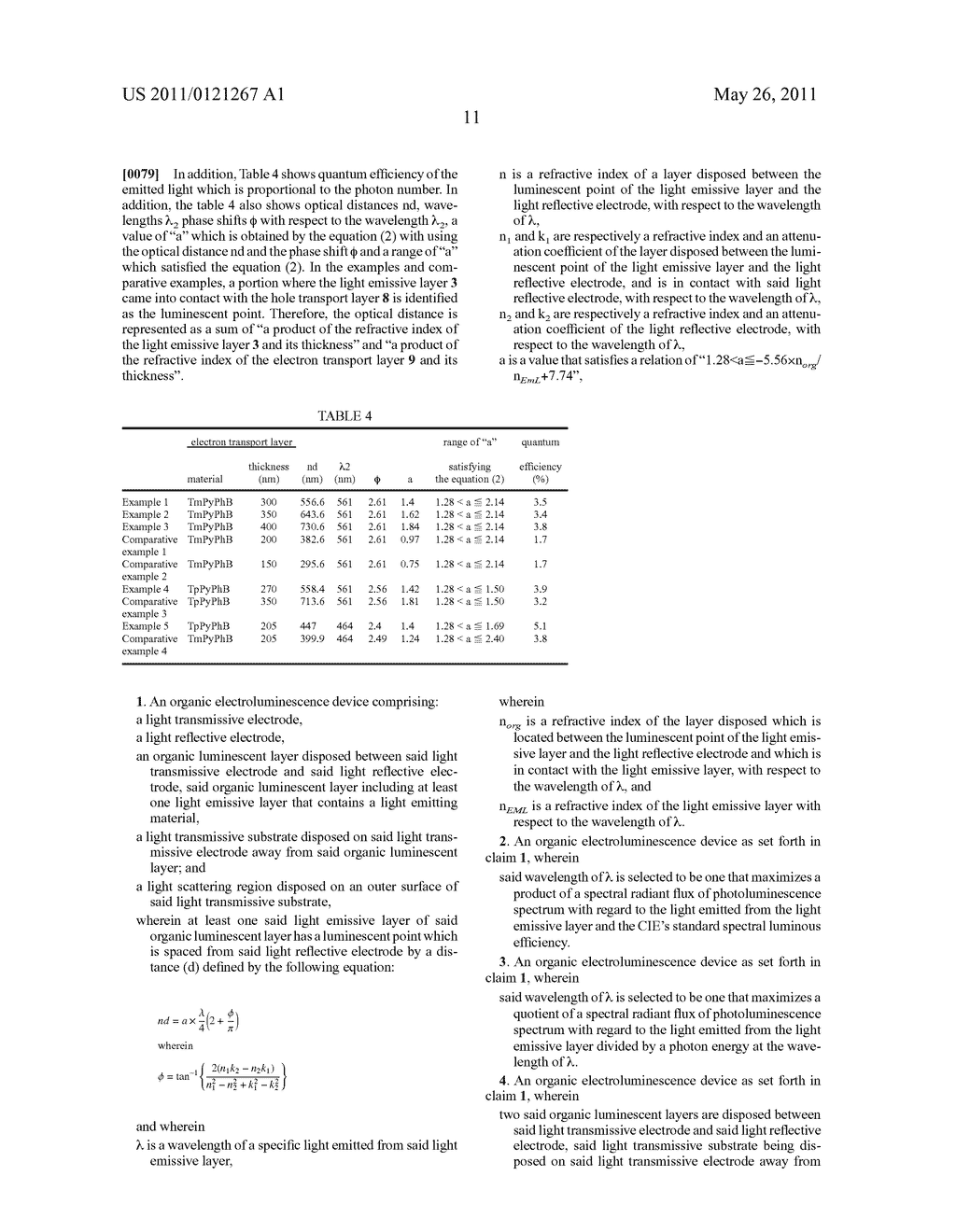 ORGANIC ELECTROLUMINESCENCE DEVICE - diagram, schematic, and image 17