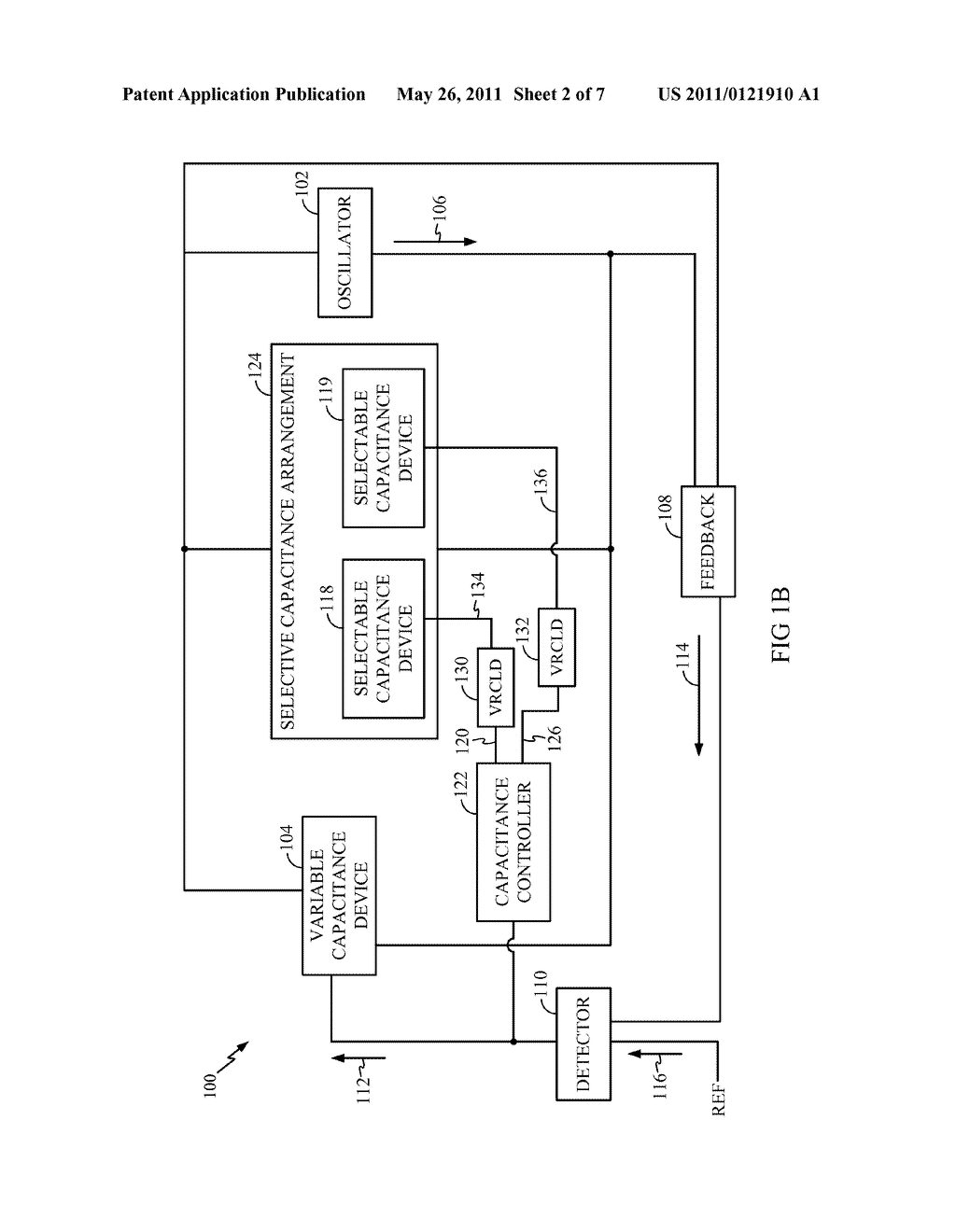 PHASE LOCKED LOOP APPARATUS WITH SELECTABLE CAPACITANCE DEVICE - diagram, schematic, and image 03