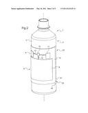 CONTAINER BEARING AN ELECTONIC LABEL WITH A SCREEN diagram and image