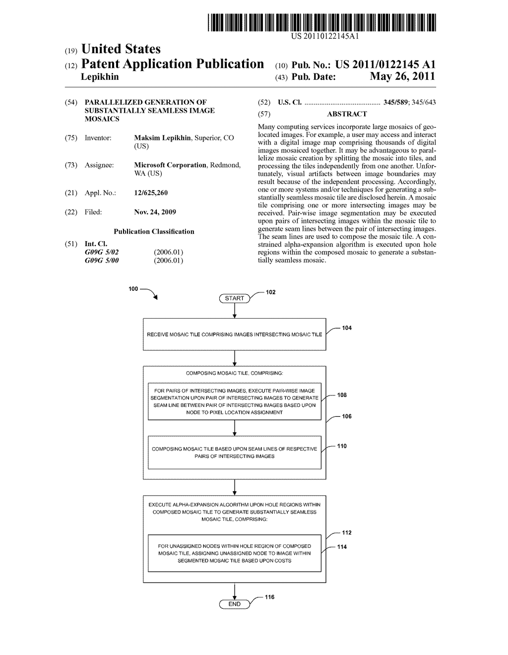 PARALLELIZED GENERATION OF SUBSTANTIALLY SEAMLESS IMAGE MOSAICS - diagram, schematic, and image 01