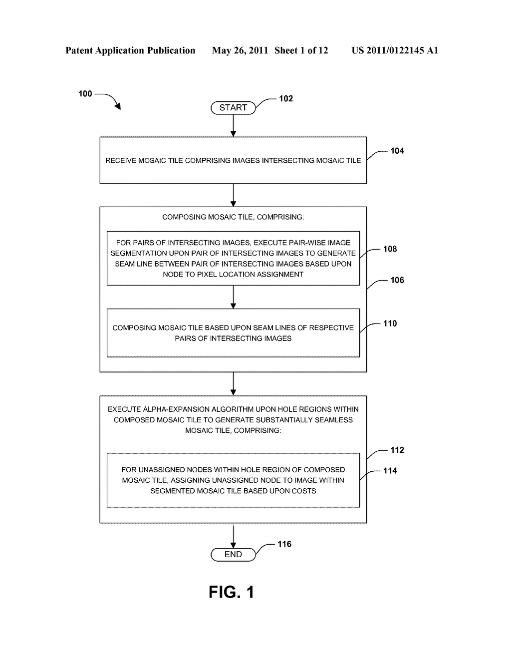 PARALLELIZED GENERATION OF SUBSTANTIALLY SEAMLESS IMAGE MOSAICS - diagram, schematic, and image 02