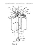 ENERGY EXTRACTION DEVICE WITH AT LEAST ONE BANK OF BLADES diagram and image