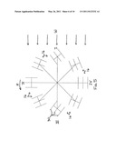 ENERGY EXTRACTION DEVICE WITH AT LEAST ONE BANK OF BLADES diagram and image