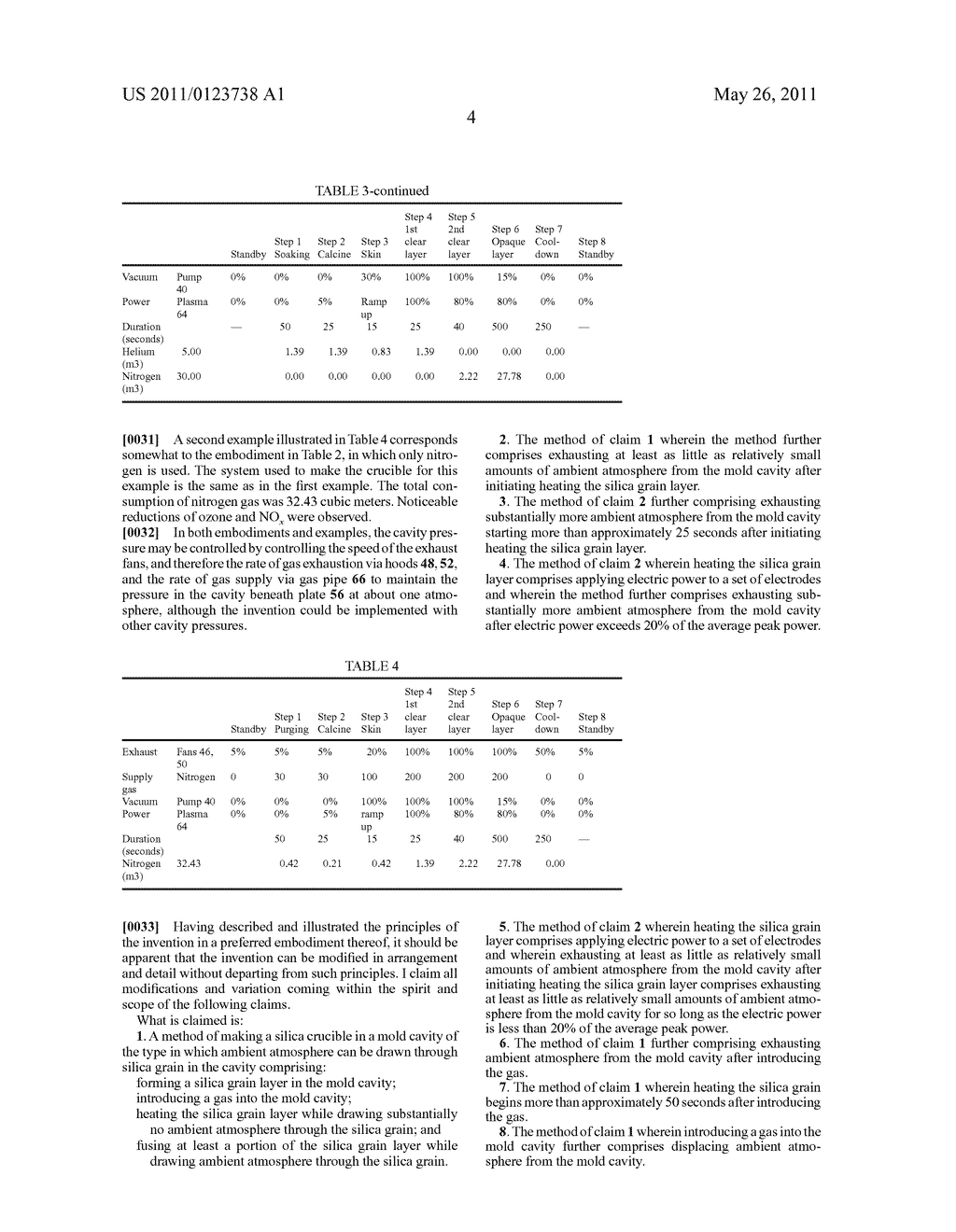 METHOD OF MAKING A SILICA CRUCIBLE IN A CONTROLLED ATMOSPHERE - diagram, schematic, and image 08