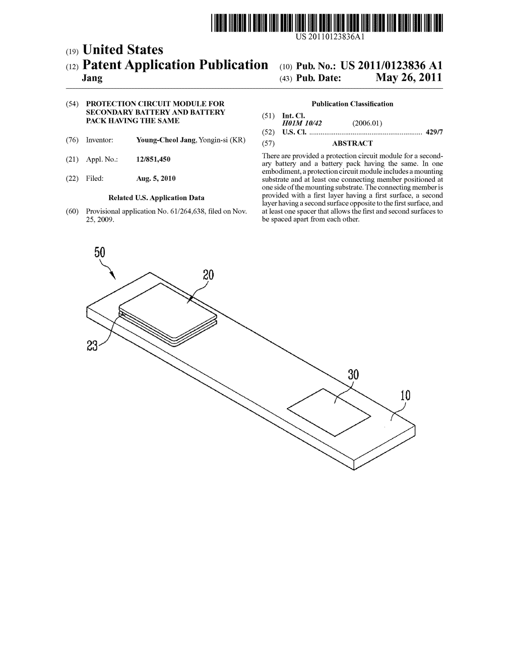 PROTECTION CIRCUIT MODULE FOR SECONDARY BATTERY AND BATTERY PACK HAVING THE SAME - diagram, schematic, and image 01