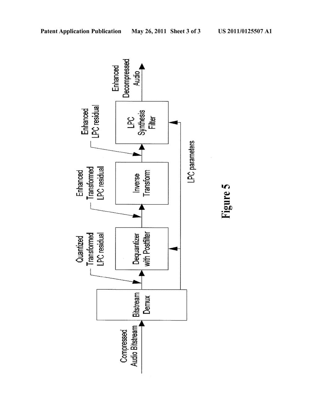 Method and System for Frequency Domain Postfiltering of Encoded Audio Data in a Decoder - diagram, schematic, and image 04