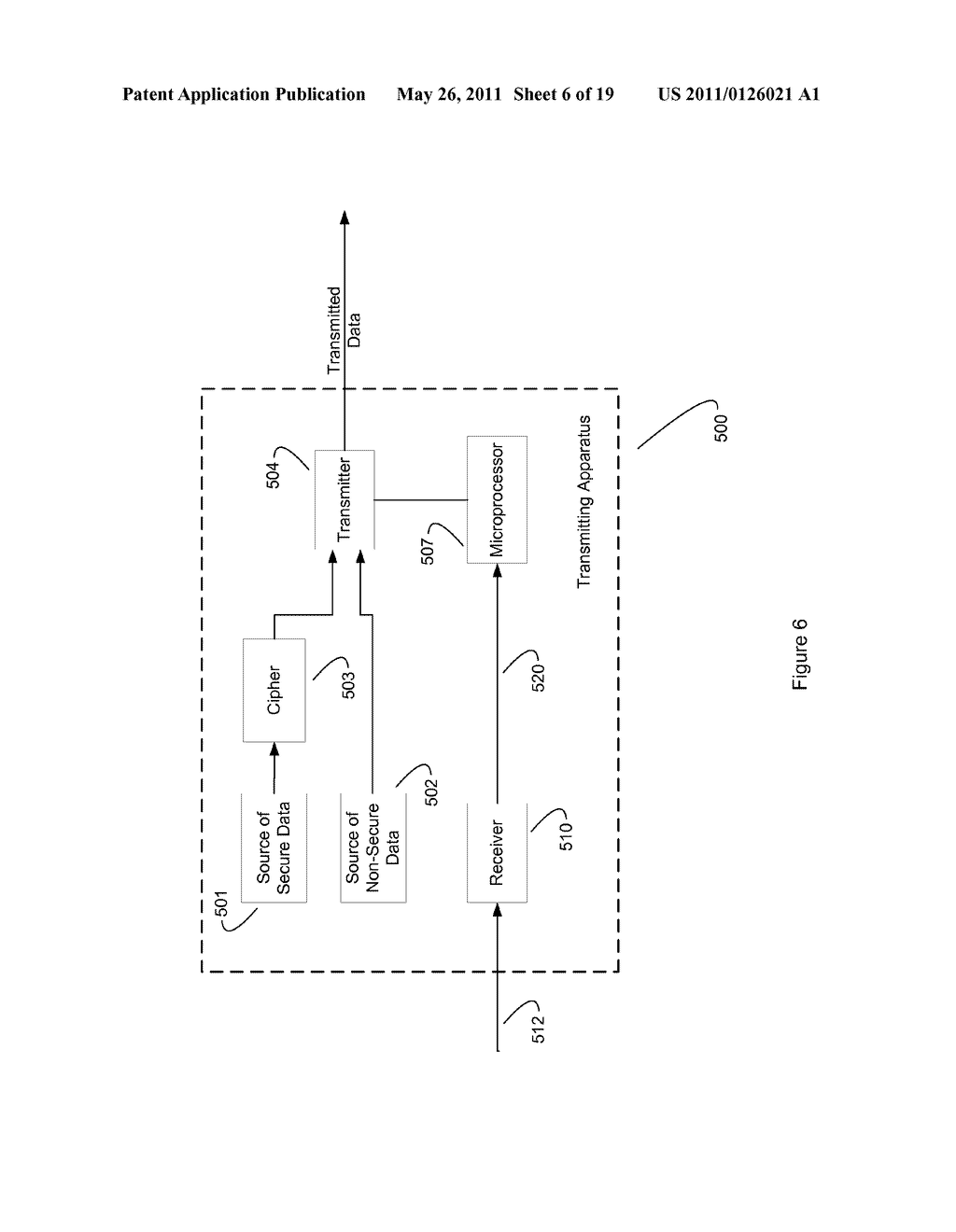 METHOD AND APPARATUS FOR TRANSMITTING AND RECEIVING SECURE AND NON-SECURE DATA - diagram, schematic, and image 07