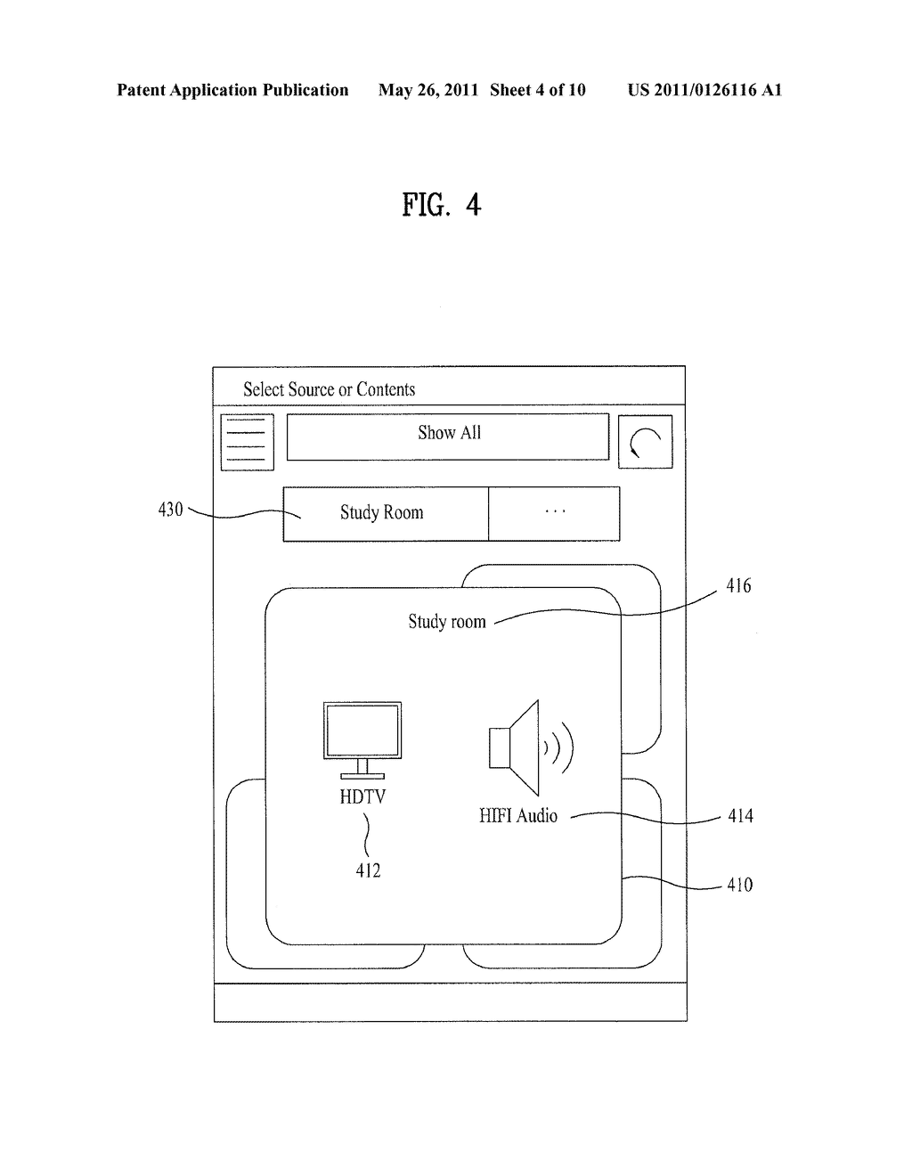 APPARATUS FOR CONTROLLING MULTIMEDIA DEVICE AND METHOD FOR PROVIDING GRAPHIC USER INTERFACE - diagram, schematic, and image 05