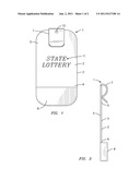 LOTTERY SCRATCH TICKET HOLDING DEVICE diagram and image