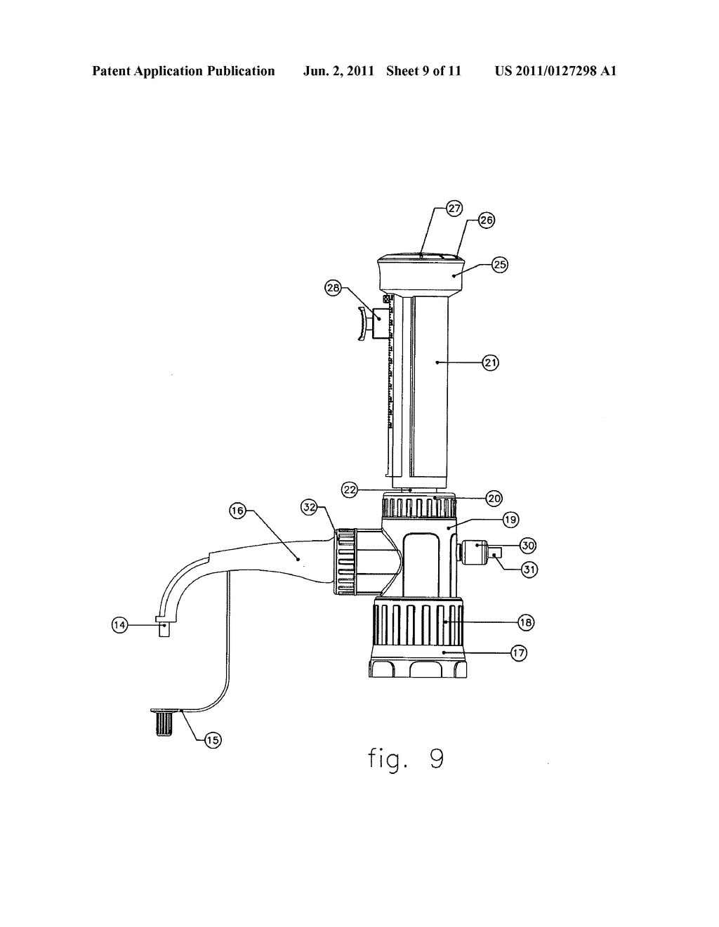 BOTTLE TOP DISPENSER WITH RECIRCULATING AND DRAINING MECHANISM - diagram, schematic, and image 10