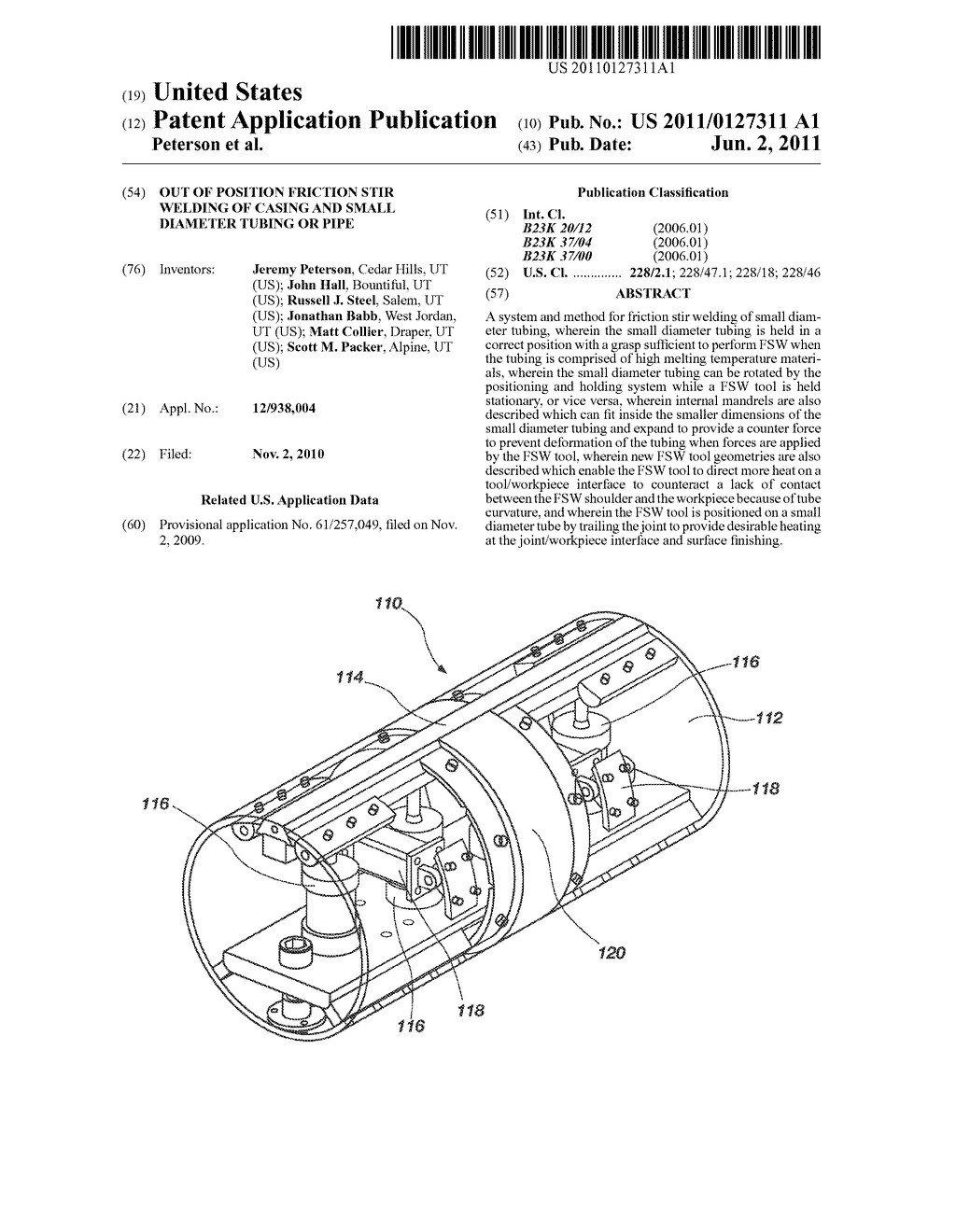 OUT OF POSITION FRICTION STIR WELDING OF CASING AND SMALL DIAMETER TUBING     OR PIPE - diagram, schematic, and image 01