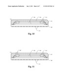 PACKAGE INCLUDING AT LEAST ONE TOPOLOGICAL FEATURE ON AN ENCAPSULANT     MATERIAL TO RESIST OUT-OF-PLANE DEFORMATION diagram and image