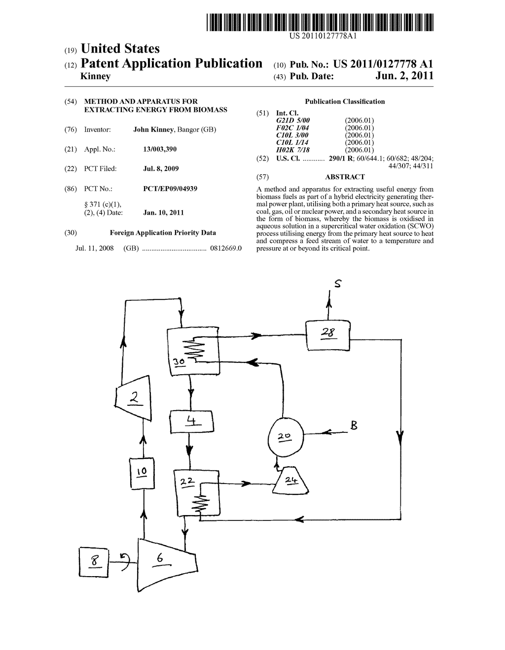 METHOD AND APPARATUS FOR EXTRACTING ENERGY FROM BIOMASS - diagram, schematic, and image 01