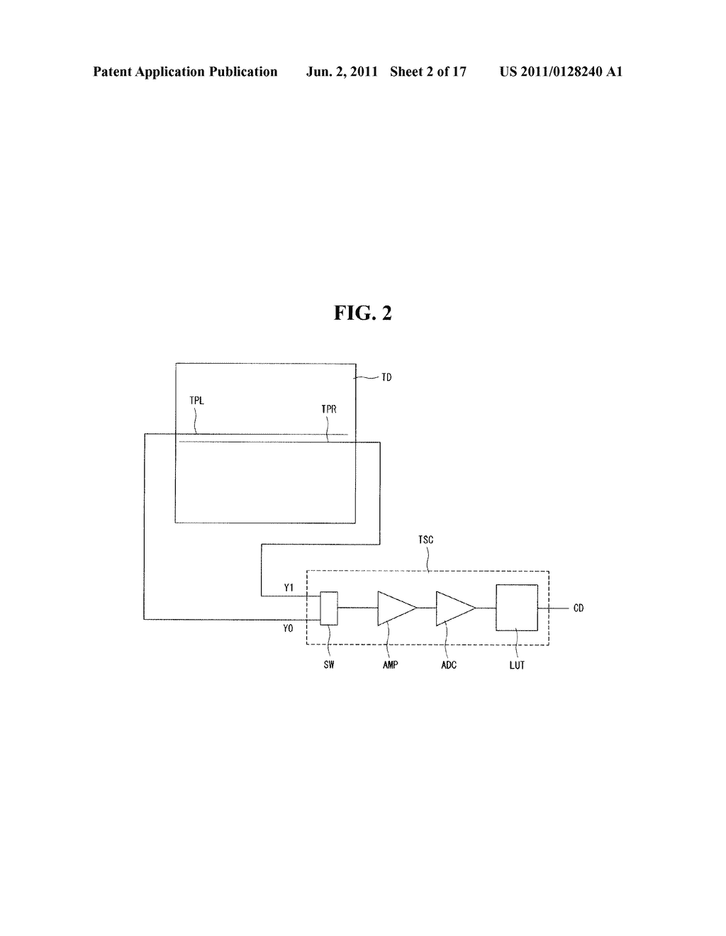 DISPLAY DEVICE WITH A TOUCH DEVICE - diagram, schematic, and image 03