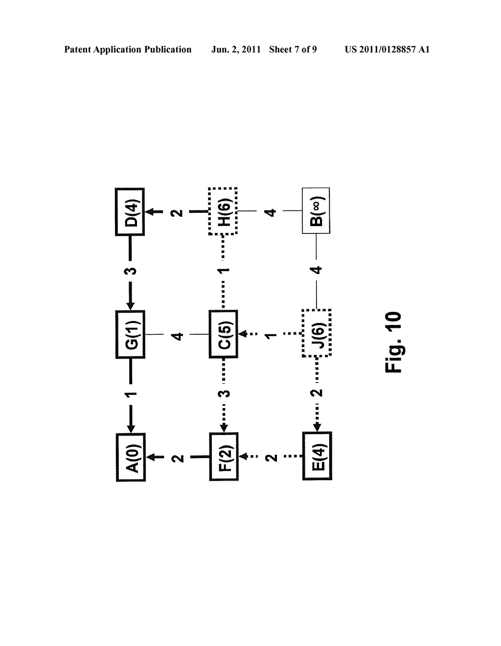 TIE-BREAKING IN SHORTEST PATH DETERMINATION - diagram, schematic, and image 08