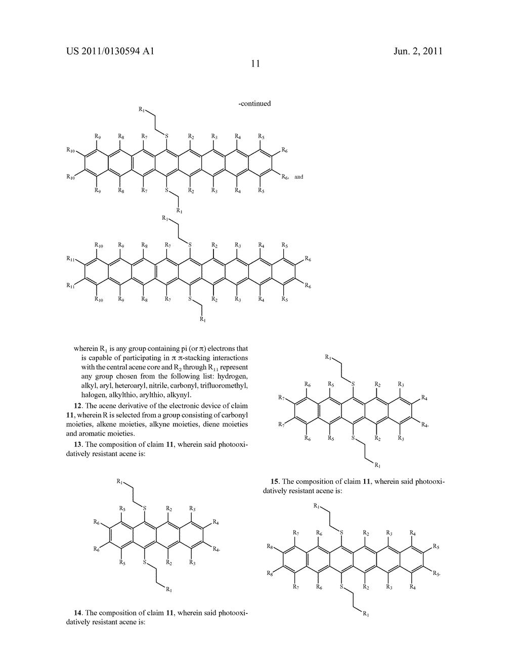 CLASS OF SOLUBLE, PHOTOOXIDATIVELY RESISTANT ACENE DERIVATIVES - diagram, schematic, and image 18