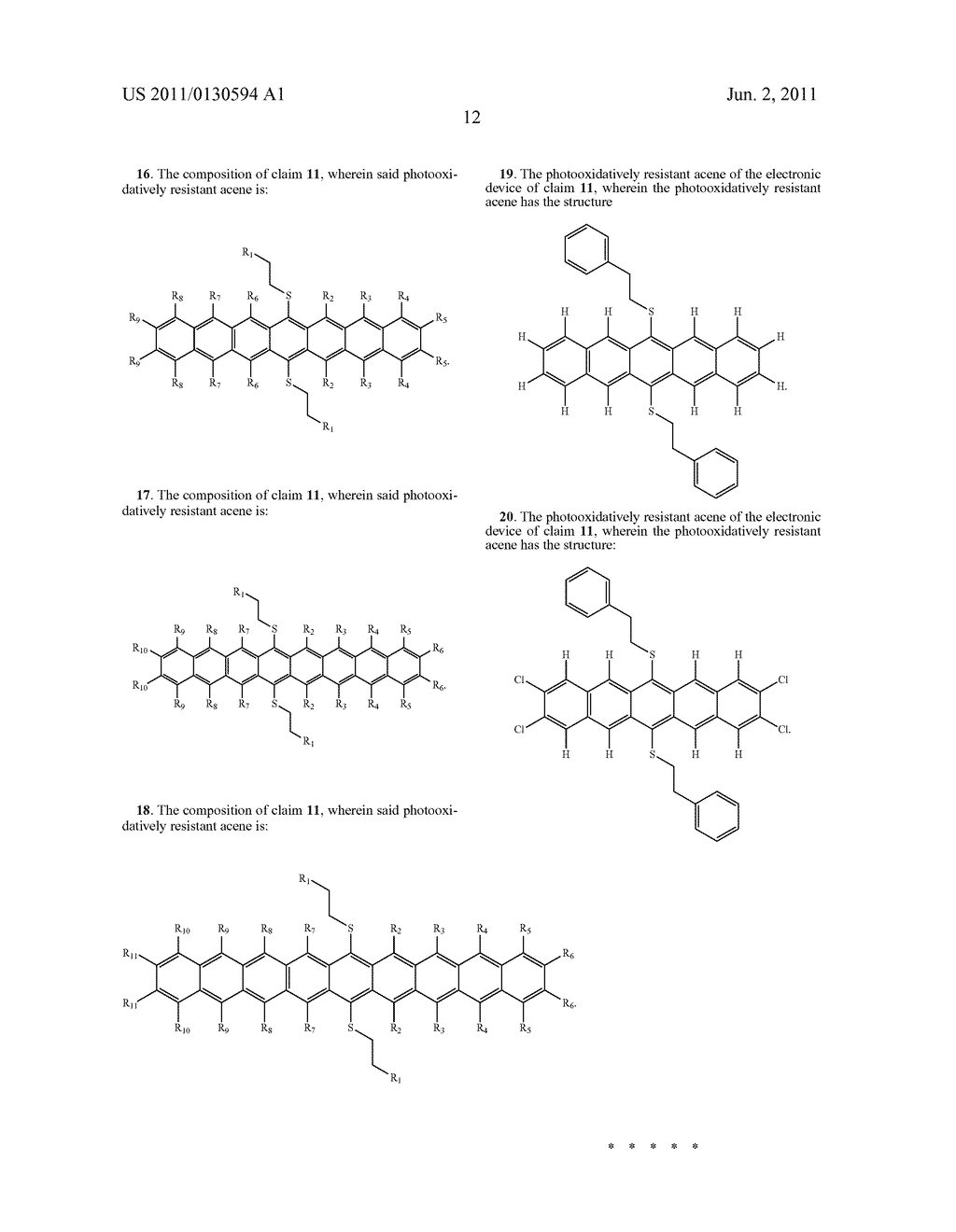 CLASS OF SOLUBLE, PHOTOOXIDATIVELY RESISTANT ACENE DERIVATIVES - diagram, schematic, and image 19
