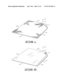 DECORATIVE SLEEVE COVER FORMED OF A PAPER AND/OR POLYMERIC MATERIAL HAVING     A TEXTURE OR APPEARANCE SIMULATING THE TEXTURE OR APPEARANCE OF CLOTH diagram and image