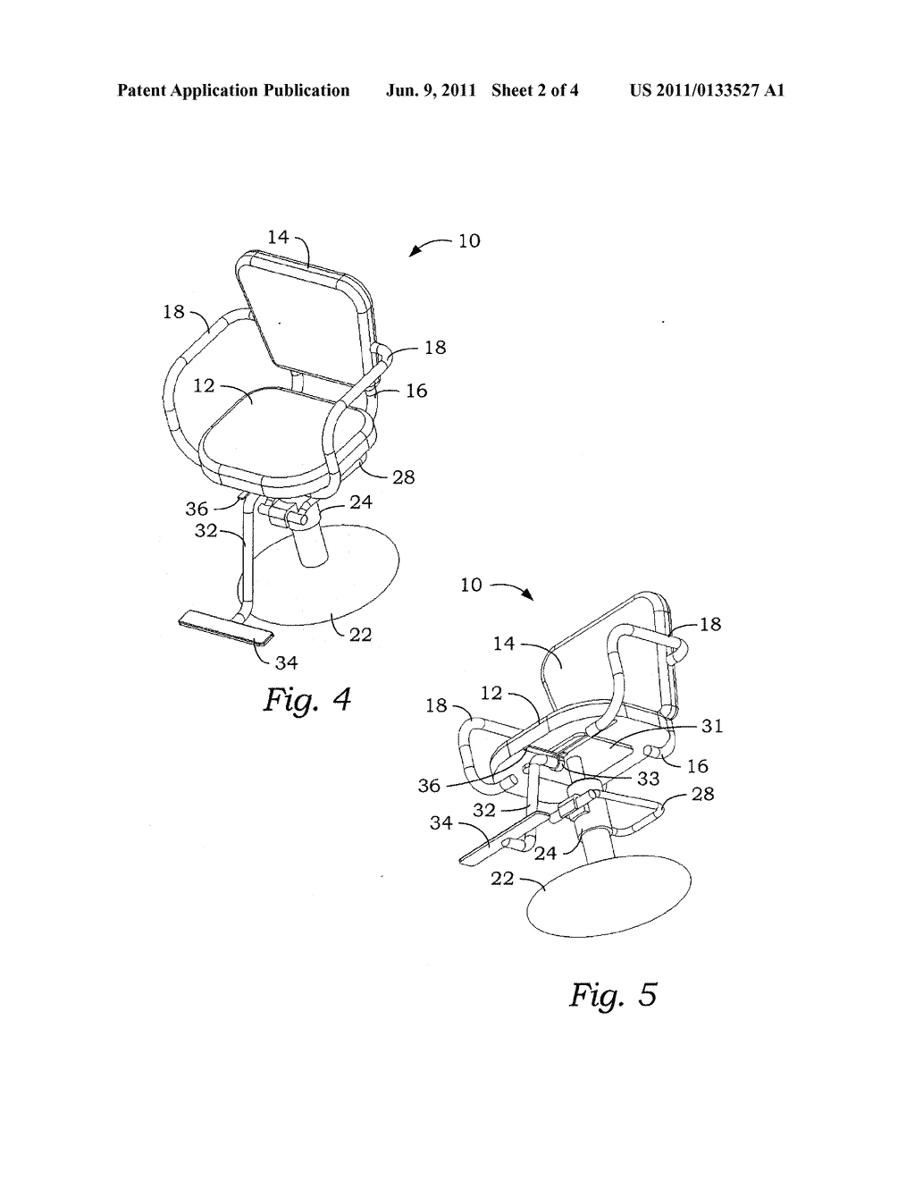 SALON CHAIR WITH SWIVEL FOOTREST - diagram, schematic, and image 03