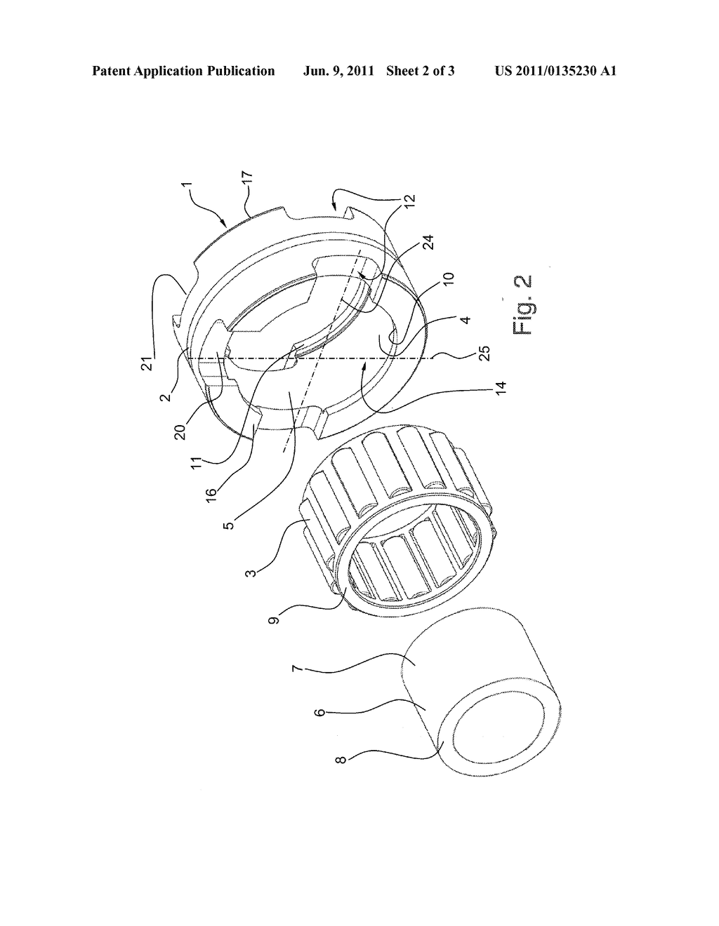 RADIAL ROLLER BEARING, IN PARTICULAR FOR THE ROLLER BEARING MOUNTING OF     SHAFTS IN INTERNAL COMBUSTION ENGINES - diagram, schematic, and image 03