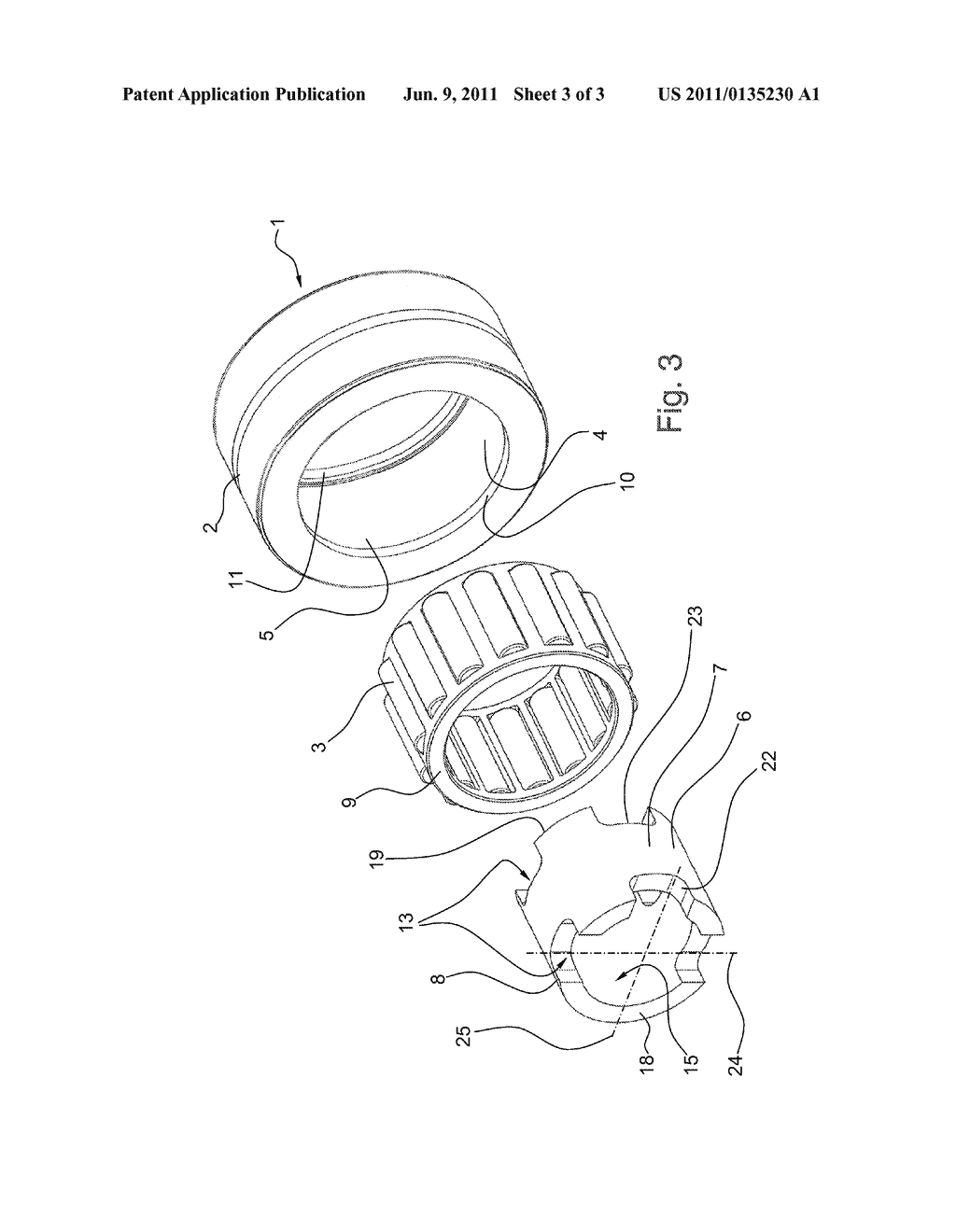 RADIAL ROLLER BEARING, IN PARTICULAR FOR THE ROLLER BEARING MOUNTING OF     SHAFTS IN INTERNAL COMBUSTION ENGINES - diagram, schematic, and image 04