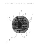 Mold-Tool System having Melt-Splitting Device Including Uninterrupted Melt     Channels Extending From Inlet and Outlets diagram and image