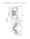 SEMICONDUCTOR DEVICE HAVING BUFFER LAYER BETWEEN SIDEWALL INSULATING FILM     AND SEMICONDUCTOR SUBSTRATE diagram and image