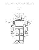 LARGE RIDEABLE BIPEDAL WALKING ROBOT FOR USE AS AN AMUSEMENT PARK RIDE AND     AMUSEMENT PARK SYSTEM USING THE SAME diagram and image