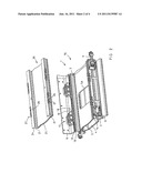 CONVEYOR PAN WITH CHANGEABLE TROUGH, AND A CHANGEABLE TROUGH diagram and image