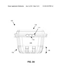 CONTAINER WITH COMPLEMENTARY SAWTOOTH FEATURES ON LID AND BASKET TO     FACILITATE OPENING diagram and image