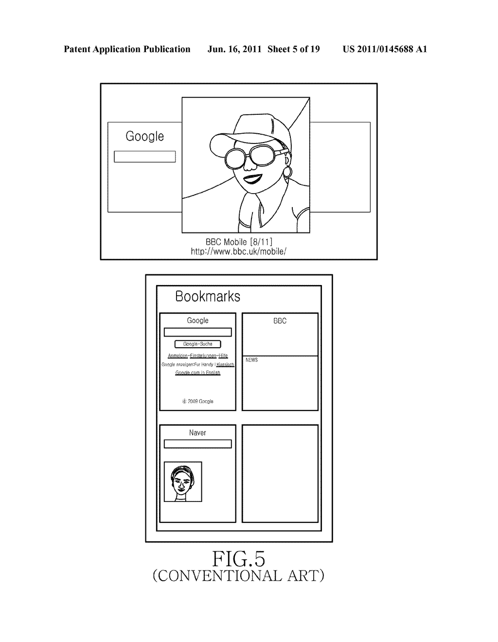 APPARATUS AND METHOD FOR PROVIDING BOOKMARK SERVICE IN COMMUNICATION     TERMINAL - diagram, schematic, and image 06