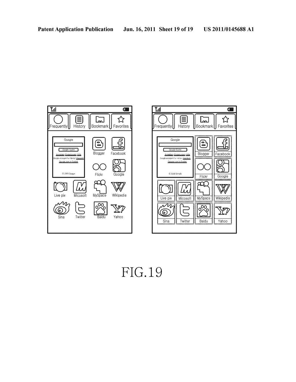 APPARATUS AND METHOD FOR PROVIDING BOOKMARK SERVICE IN COMMUNICATION     TERMINAL - diagram, schematic, and image 20