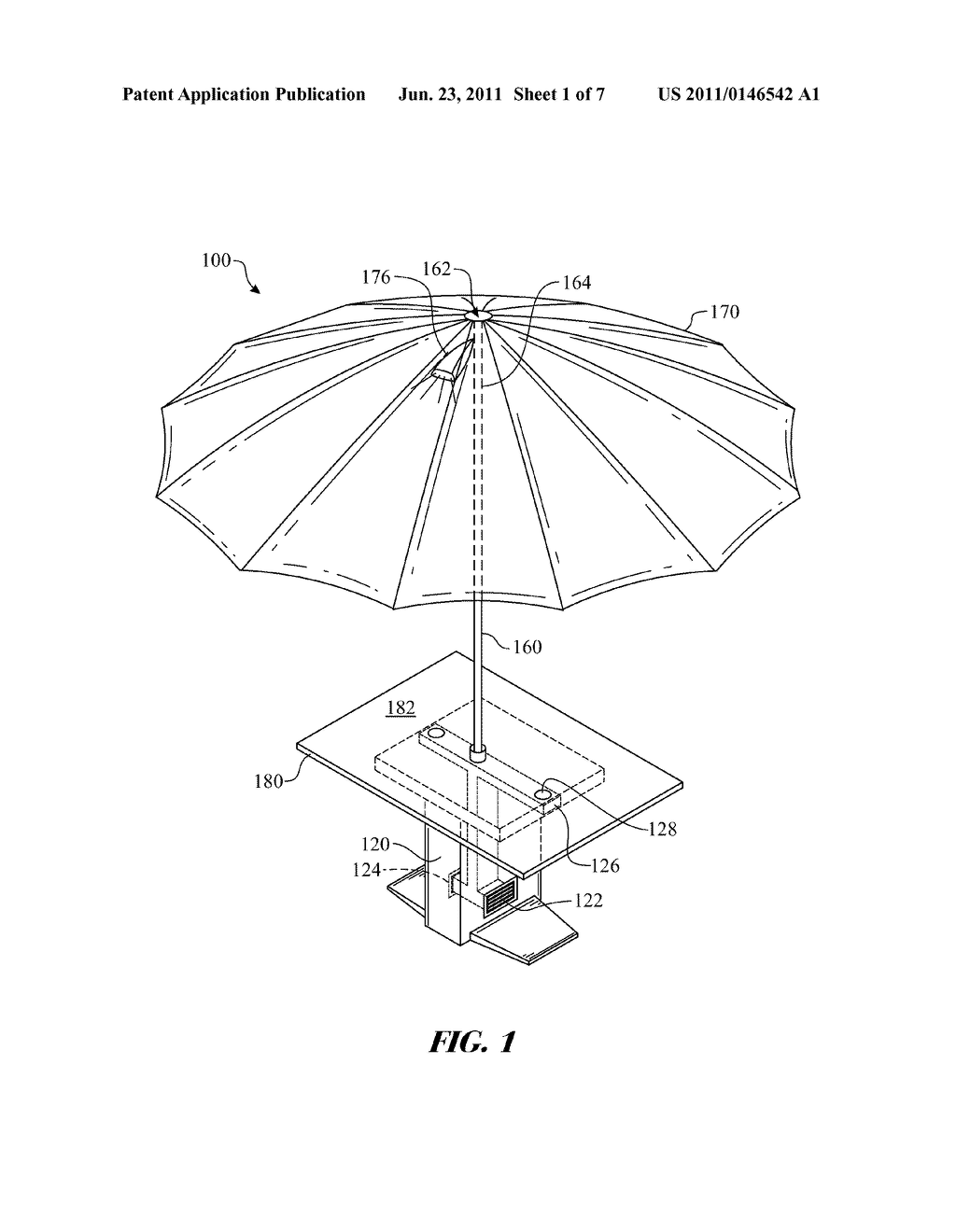 OUTDOOR TABLE WITH THERMALLY CONDITIONED AIR - diagram, schematic, and image 02